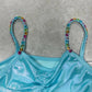 Blue metalic skort set