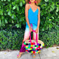 PomPom Straw Beach Bag, French Basket