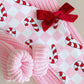 Christmas Candy Cane Kids & Baby Flare Pants | Pink