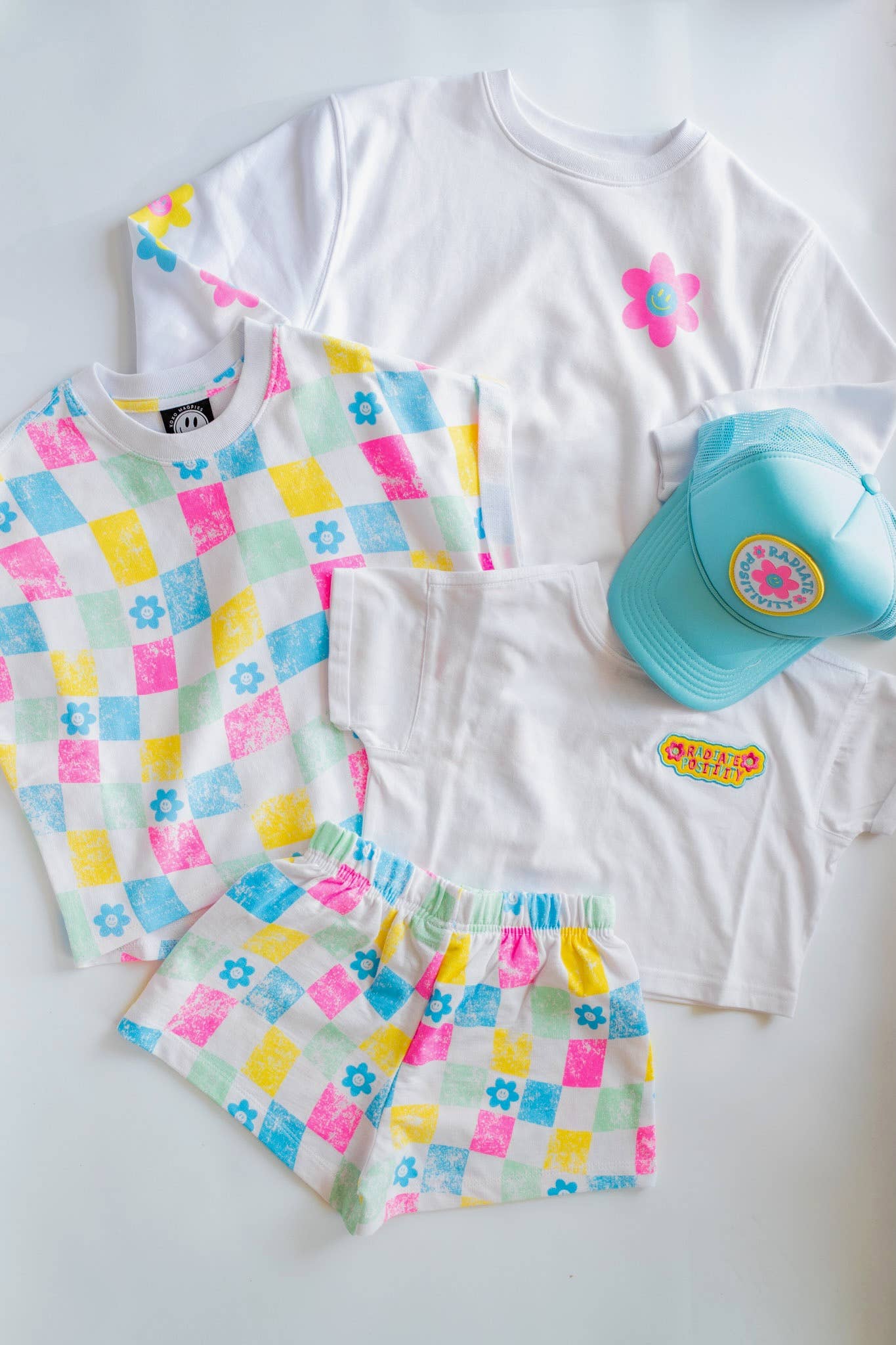 XOXO by Magpies All Over Checker French Terry Short