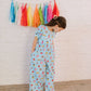 Puff Leggy Romper in Back To School Print