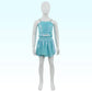 Blue metalic skort set
