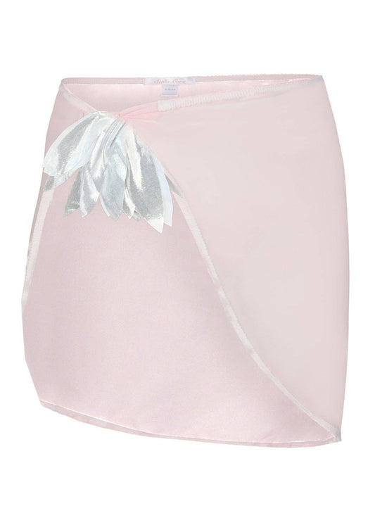 Pink Pareo with Silver Petals