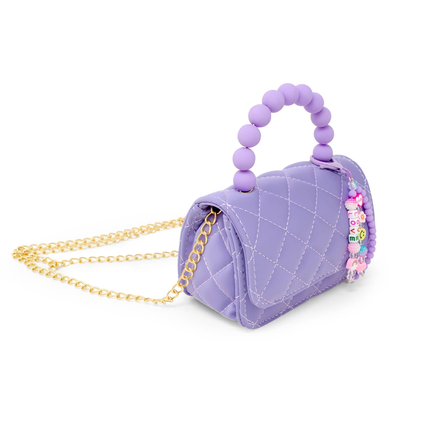 Pearl Handle Message Charm Bag