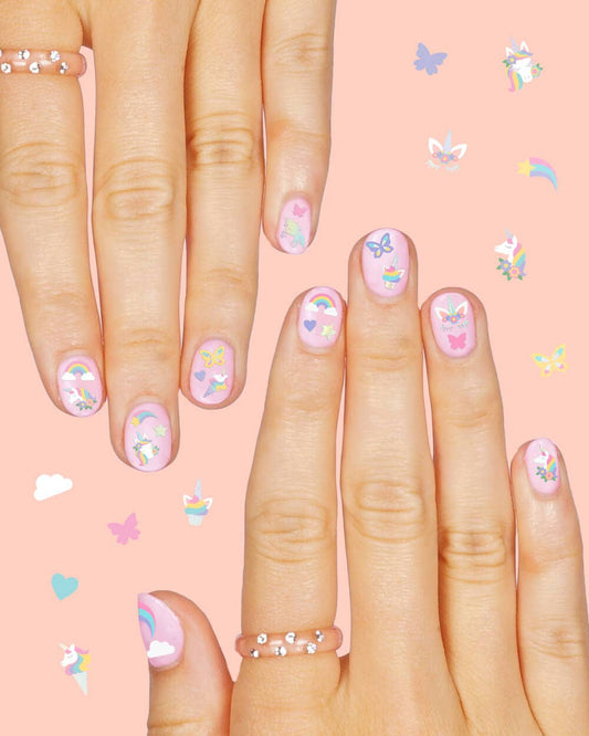 Unicorn Kids Nail Stickers, Bday Favors, Activity, Accessory