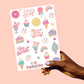 Candy Foil Kids Temporary Tattoos, Birthday Party Favor