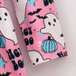 Halloween Pink Hey Boo Ghose Print Girl Twirl Dress