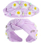 Floral Beaded Jeweled Top Knotted Headband
