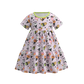 Halloween Print button layered ruffle dress