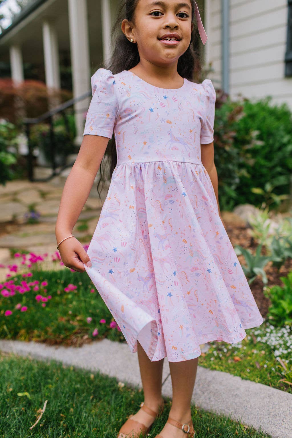 Puff Dress in Dreamy Unicorn