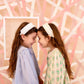Pleated Palm Headband - White