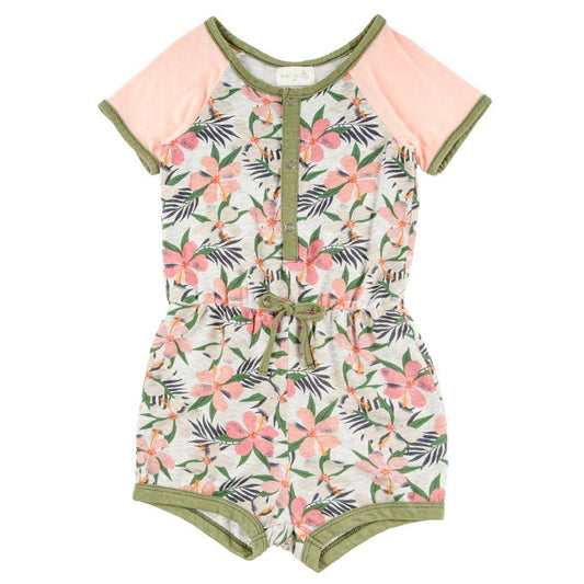 Simone Romper Hibiscus