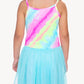 Simply Soft Strappy Be Happy Tulle Dress - Rainbow Sherbet Batik
