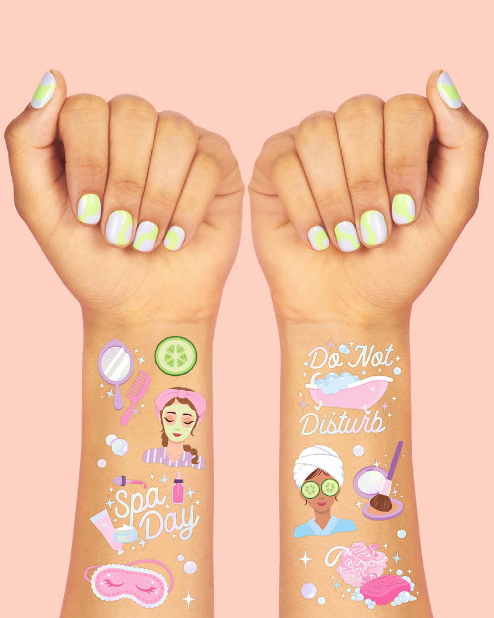 Spa Day Temporary Tattoos, Bday Gift, Goodie Bag