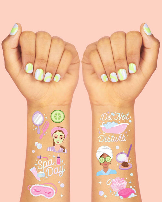 Spa Day Temporary Tattoos, Bday Gift, Goodie Bag