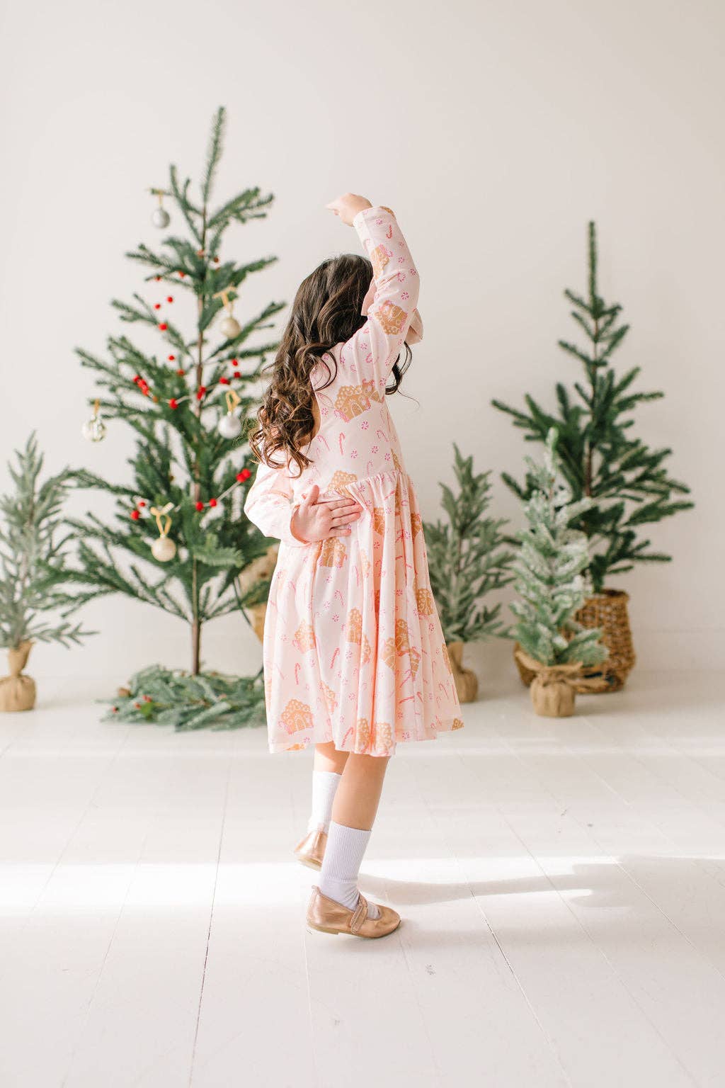 Gwendolyn Dress in Gingerbread | girls Christmas Dress