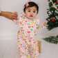 Mabel Romper in Holiday Bows | baby clothing 