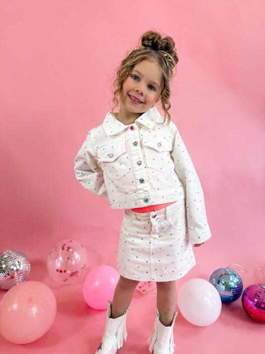 White Denim Gem Set