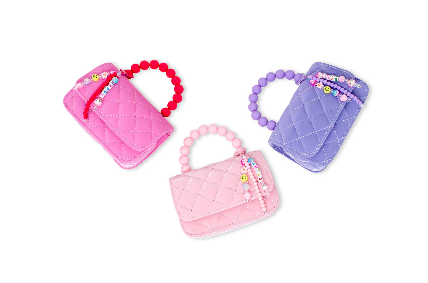 Pearl Handle Message Charm Bag