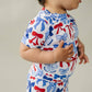 4th of July Bamboo Shorts Set | Red-White & Bows
