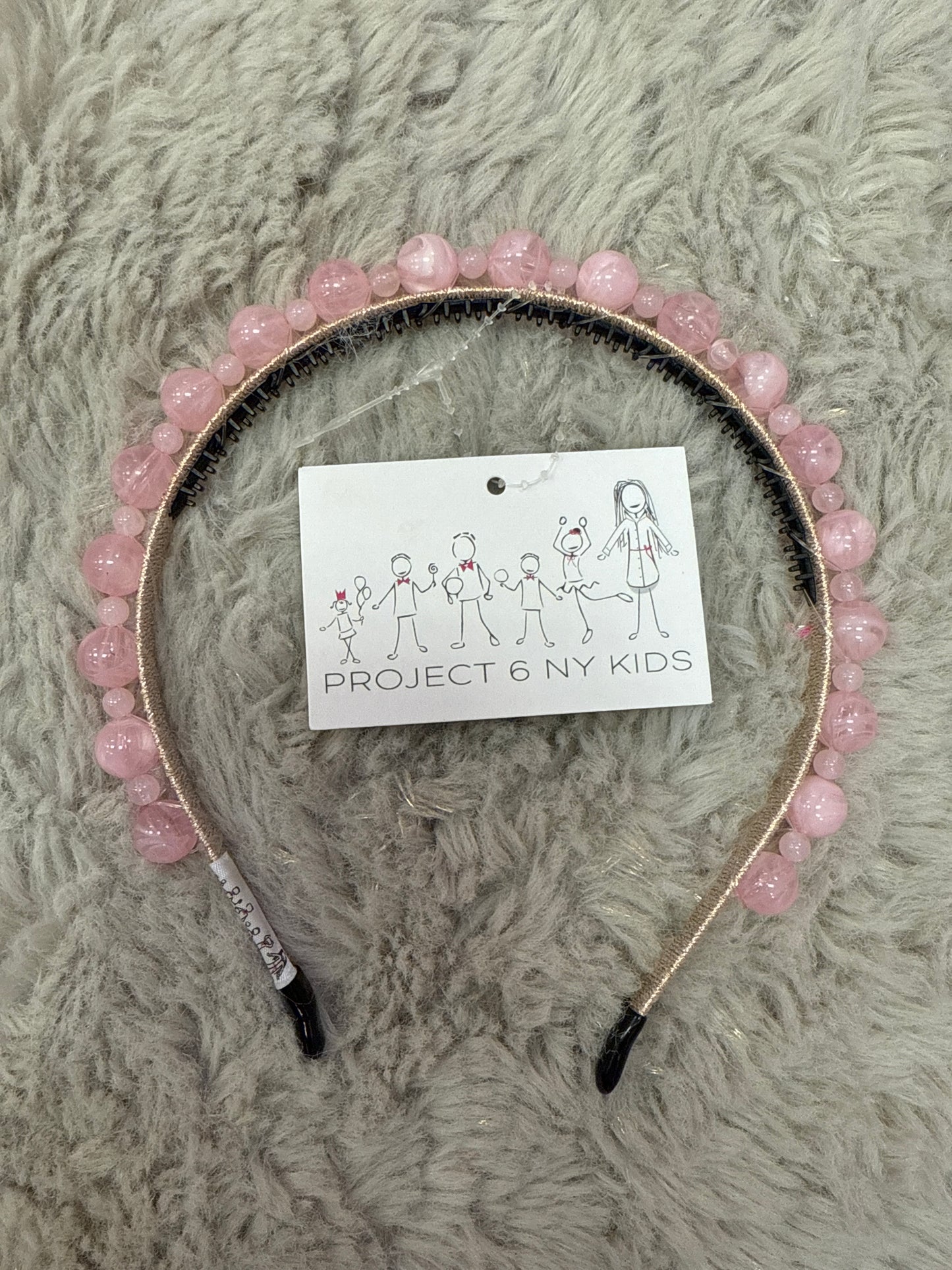 Pink pearls headband