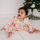 Mabel Romper in Holiday Bows | baby clothing 