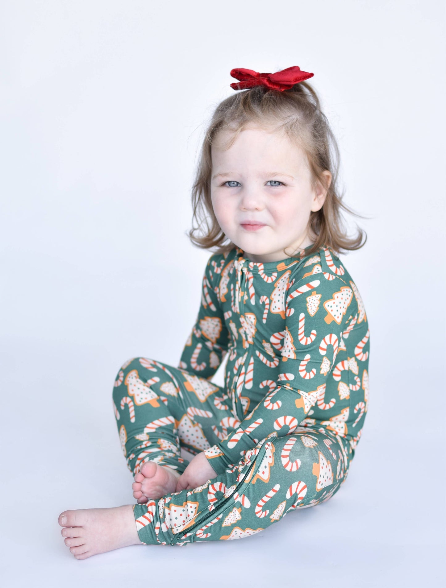 Christmas Cookies Convertible Bamboo Pajamas for Babies, Holiday Family Matching Pajamas, Bamboo PJs