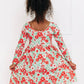 Holiday Floral Girls Twirl Dress, Christmas dresses for little girls, toddler girls clothing, red and green holiday
