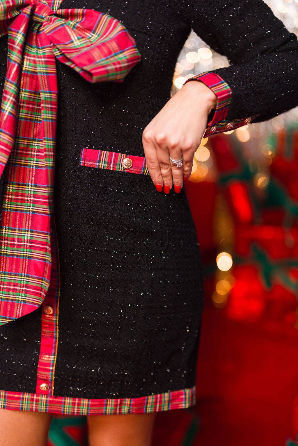 BC Tweed Tartan Bow Dress PRE-ORDER (Est. Ship 10/15)