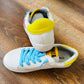 Pink Glitter Star Yellow and Blue Accent Sneakers - Kids 