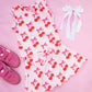Scalloped Skirt Set- Cherry Pop