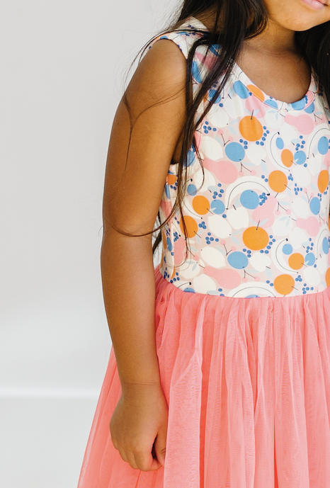 Kids + Baby Tulle Tutu Dress - Clementine Fruit Summer Dress