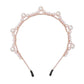 Triple Cluster Pearl Headband - Pink Pearl