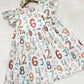 Girls Neutral Numbers Back To School Dress