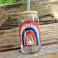 Patriotic Beer Can Glass, America Beer Glass, 4th of July