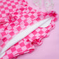 Scalloped Tank Set- Pop of Pink