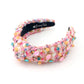 Adult Size Bubblegum Tweed Headband with Crystals