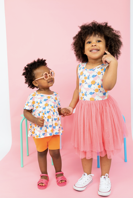 Kids + Baby Tulle Tutu Dress - Clementine Fruit Summer Dress