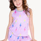 Simply Soft Sleeveless Easy Tank & Dolphin Short - Ice Pink Ombre Bolts