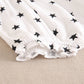 Baby girl's frog with black star print