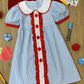 Ruffled Apple Striped Dress