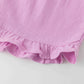 Shorts with ruffle bottom