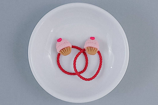 2 Pack Hair Ties | Pink Cupcakes
