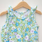 Blue & Green Flower Power Summer Romper Baby Toddler Girl