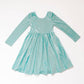 Gwendolyn Dress in Crushed Mint Velvet | girls | fall | wint