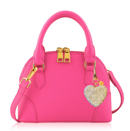 Charlotte Pebbled Pleather Purse: Charming Heart Edition