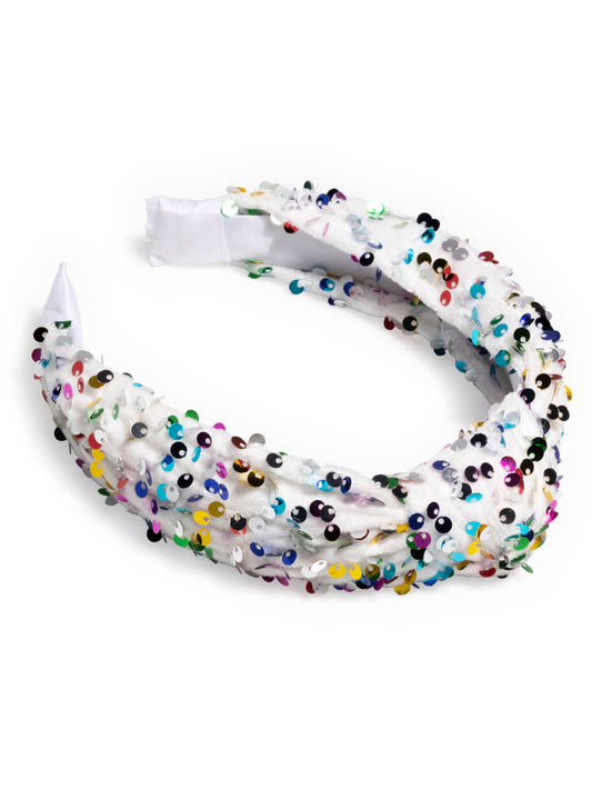 KNOTTED SEQUINS HEADBAND