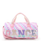 'Dance' Heart Printed Large Barrel Duffle Bag