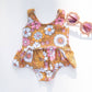 Boho Flower Power One Piece Swimsuit for Baby, Toddler and G
