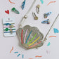 Rainbow Shell Glitter Bag